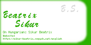 beatrix sikur business card